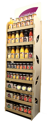 presentoir-epicerie-bio-pronatura-gamme-producteurs