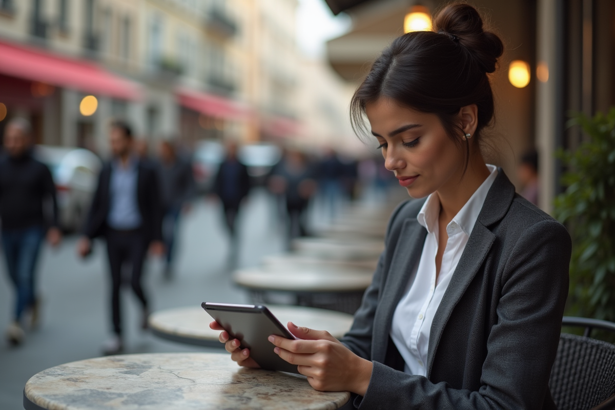 Jeune femme en tenue d