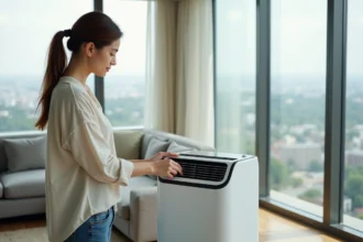 Climatiseur mobile TROTEC PAC 3550 PRO sans évacuation en fonctionnement