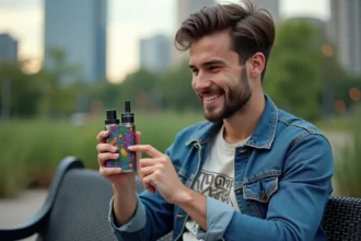 Vape personnalisée avec accessoires colorés et stylisés