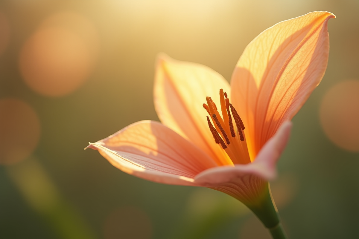 Gros plan sur fleurs en U avec pétales détaillés